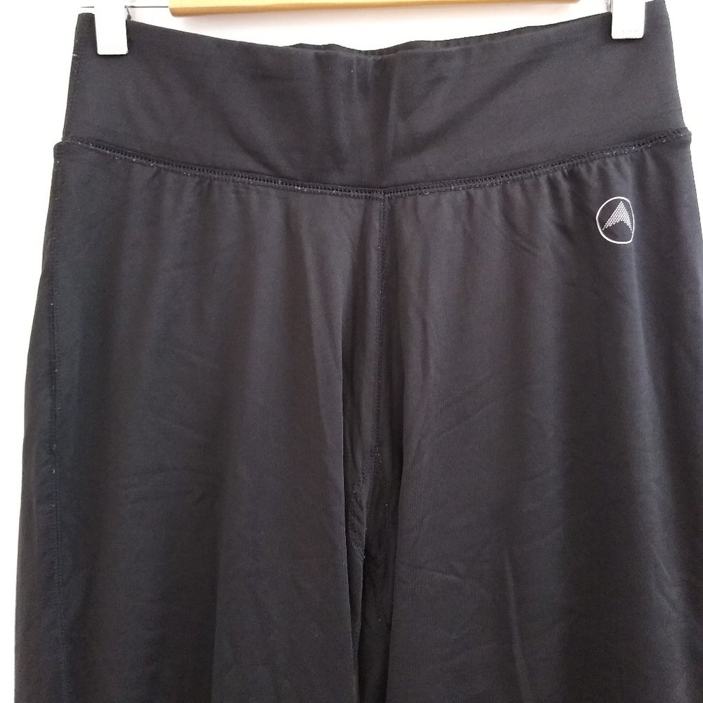 Wide Leg Yoga Pant, Black Lined with Shaper Shorts by BOCA, Size Small